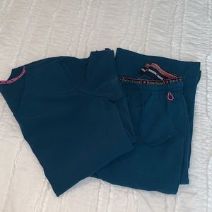 Heartsoul Teal Scrub Set
